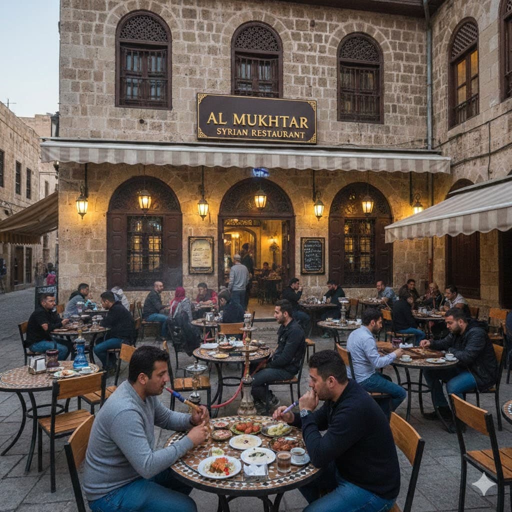 Al Mukhtar restaurant and cafe in Damascus