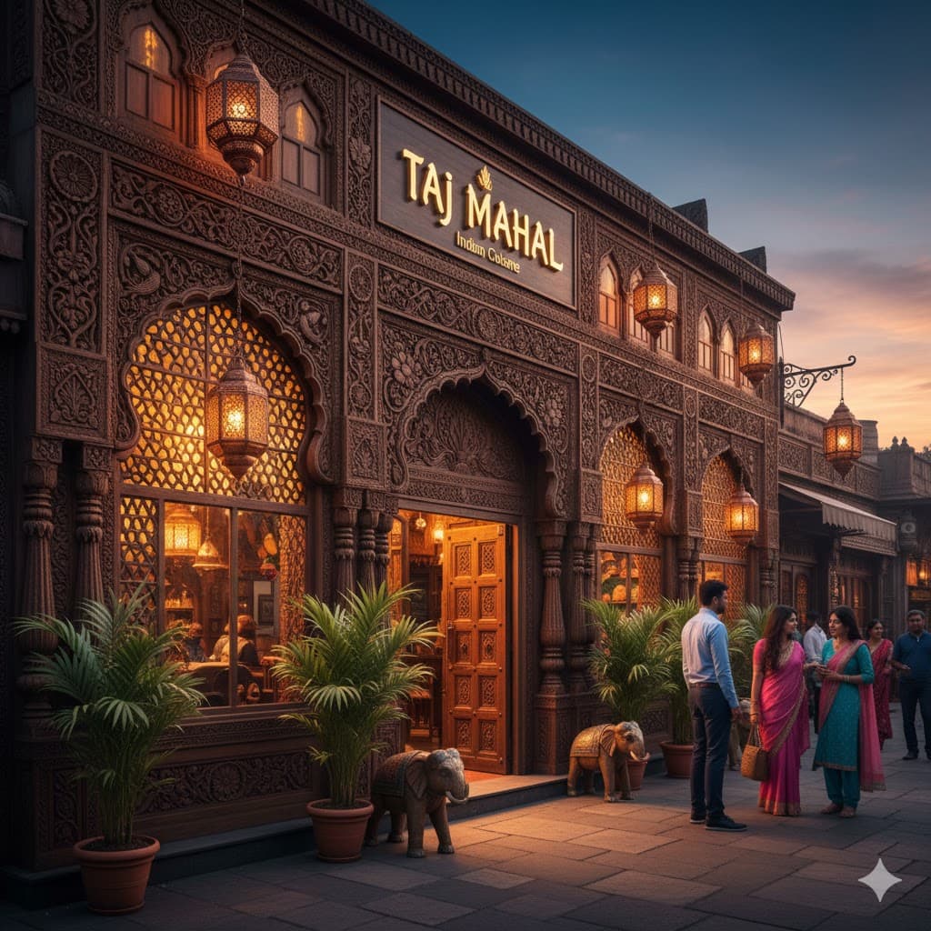 Taj Mahal Indian restaurant in Damascus